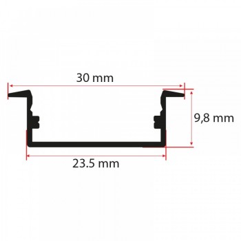 10x23 cm Alüminyum Kanatlı Led Profili