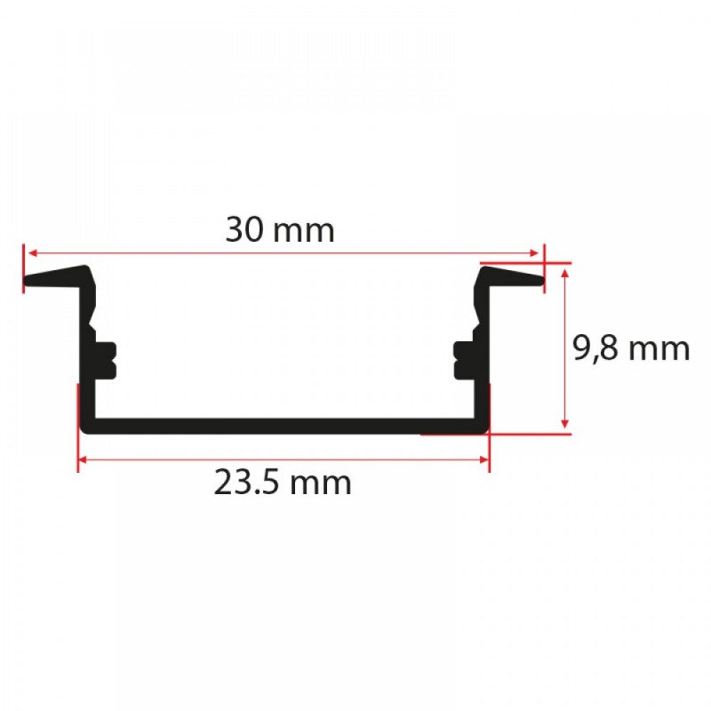 10x23 cm Alüminyum Kanatlı Led Profili