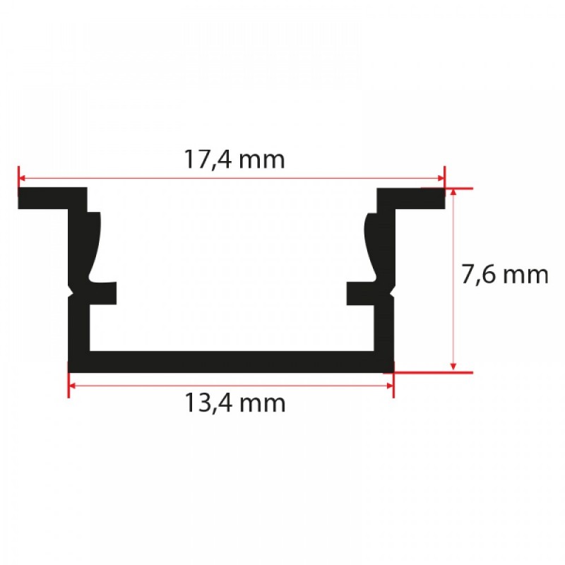 7X14 MM KANATLI LED PROFİLİ