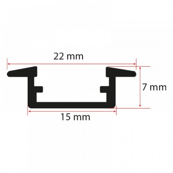 7x15 CM ALÜMİNYUM KANATLI LED PROFİLİ